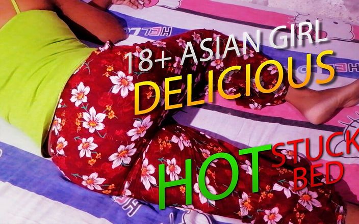 18+ Asian Wife Need Some Fun From Stuck on the Bed