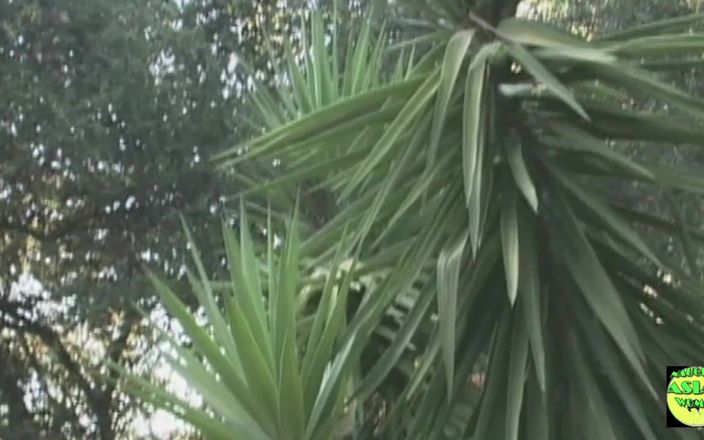 An Interracial Couple Fucks in the Outdoor Shower Until He Cums on Her Ass