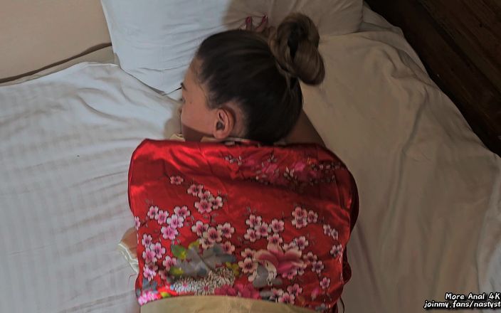 Anal Therapy. Beautiful Asian Girl Heals Cock with Her Tight Ass Hole