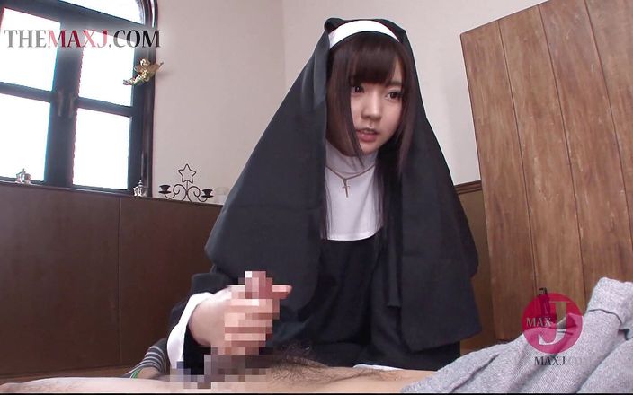 Asian nun gives good handjob in POV