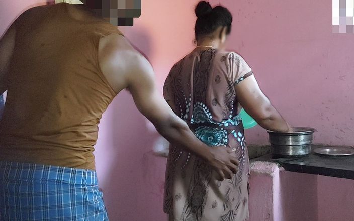 Aunty was working in the kitchen when I had sex with her