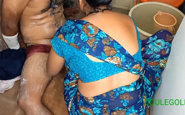 Aunty, you have sat down to wash the clothes, I have to take a bath, I am getting late for college.