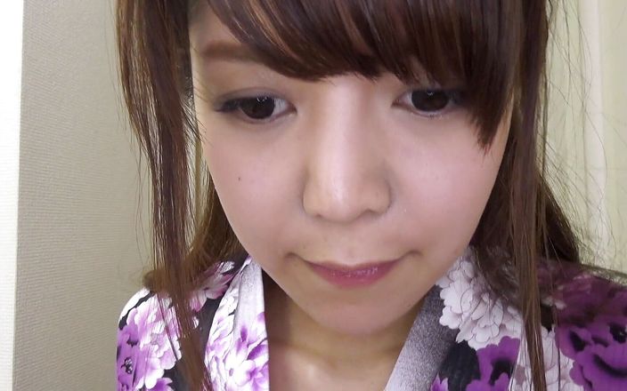 Brunette japanese gets her hairy twat banged in the bathroom