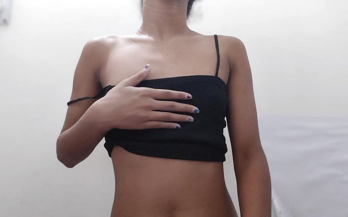 Cute Baby Doll, a Teen Girl Hiding From Family and Masturbating