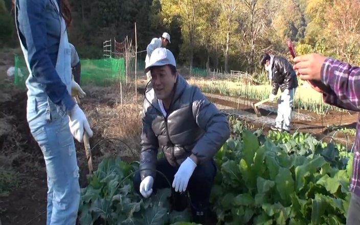 Cute Japanese Scene-4 busty Japanese Maki Hojo in Creampie Orgy in the Countryside