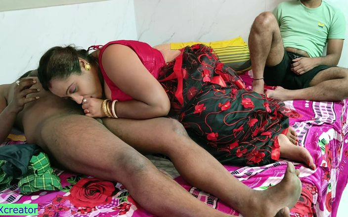 Desi Bengali Wife Threesome Sex! with Clear Desi Audio
