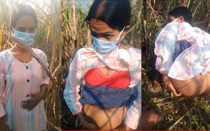 Desi Bhabhi Ko Ganne Ki Khet Me Chudai Kiya