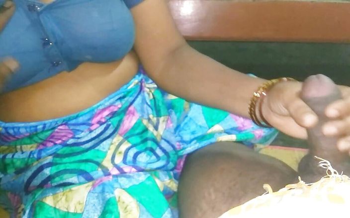 Desi Big Boobs Aunty Handjob with Tamil Boy