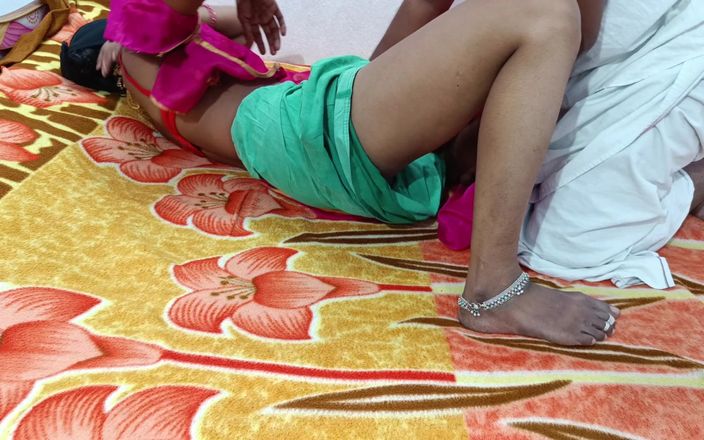 Desi Village wife in pink saree