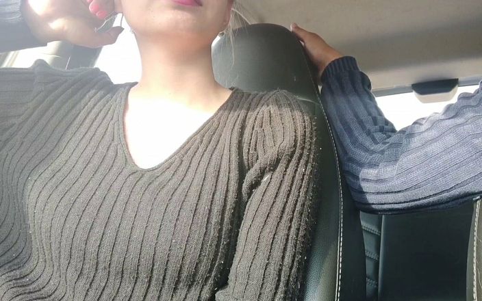 Doggystyle Handjob for Friend in Car Outdoors Risky Sex, Hornycouple149