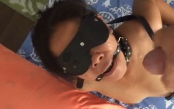 French Asian Student Slave Has Deep Holes and Takes Cum on Face