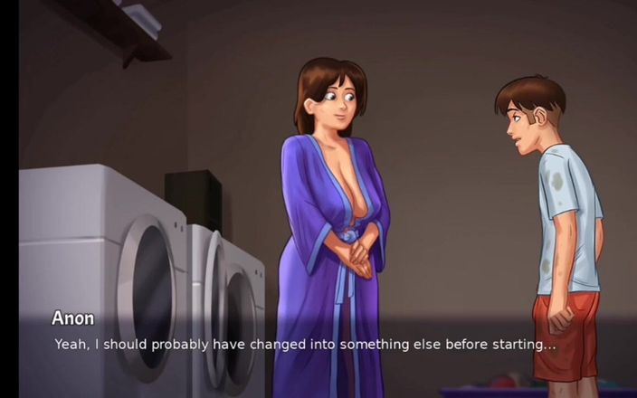 Fucking Step Mom- in the Laundry......