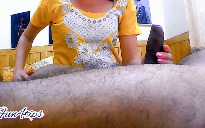 Her Sexy Fingers Move Over His Body Giving a Hard Massage