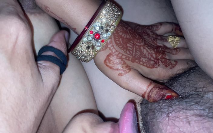 Honeymoon Hardcore Sex Newly Wed Couple Fingring Ball Licking Big Ass Wife