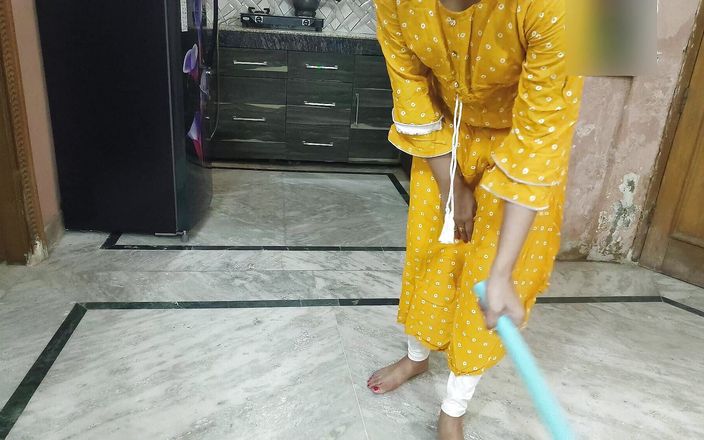 Hot Maid Wear Suit in Front of Her Malik and Sucks Dick and Hard Ass Fuck