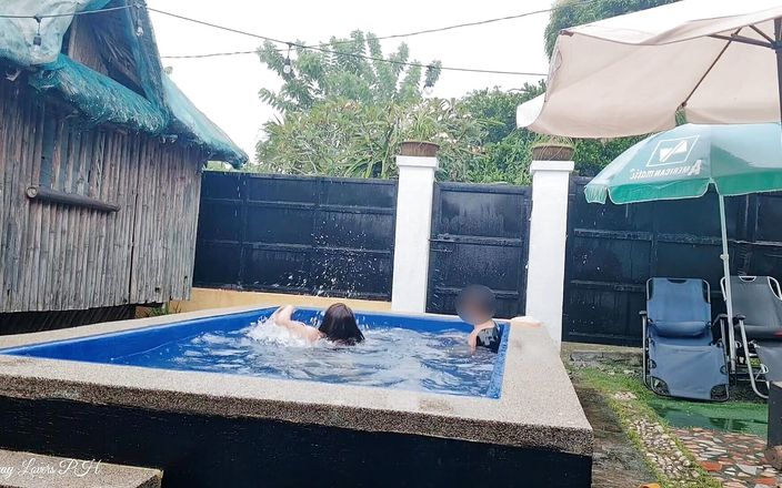 I Made My Horny Wife Squirt in the Pool!