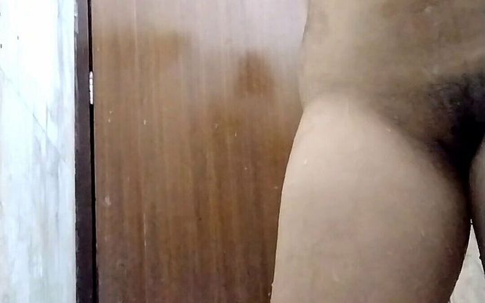 Indain Young Wife Taking Bath Alone