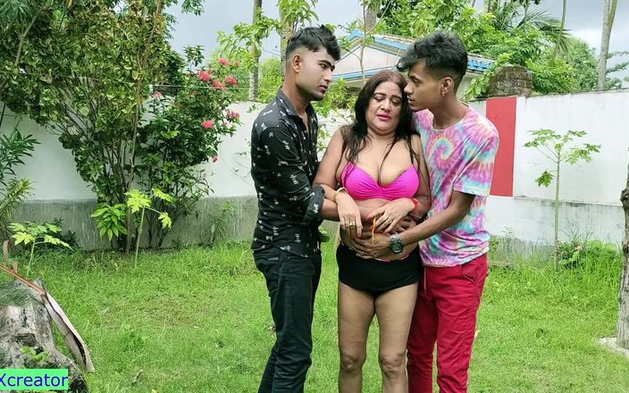 Indian amazing XXX Aunty Hardcore Threesome Sex! Hindi Web series sex
