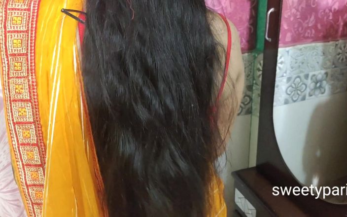 Indian Beautiful Sweety Pari Was Getting Ready at Home to Go to the Weddi, When Her Brother-in-law Came and Started Flirting Wit