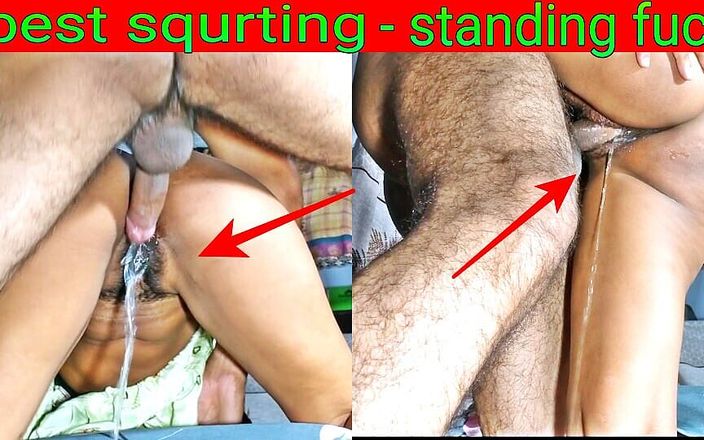 Indian Desi Bhabhi Best Standing Fuck with Huge Squrting