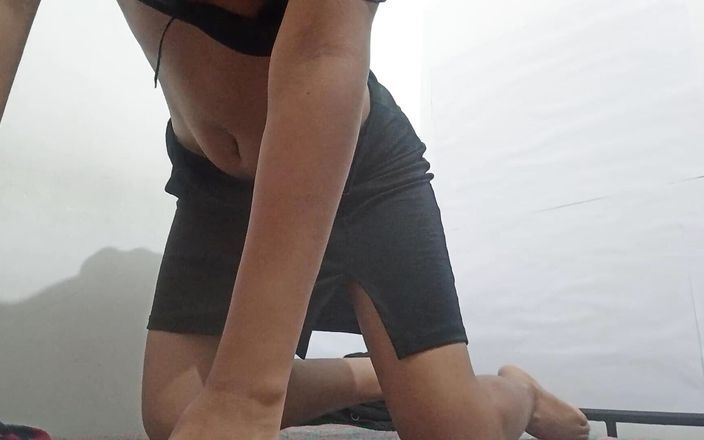 Indian Girlfriend Home Alone Having Fun