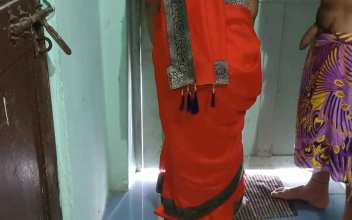 Indian Stepbrother and Stepsister Fuck - Red Saree After Husband Went to Work