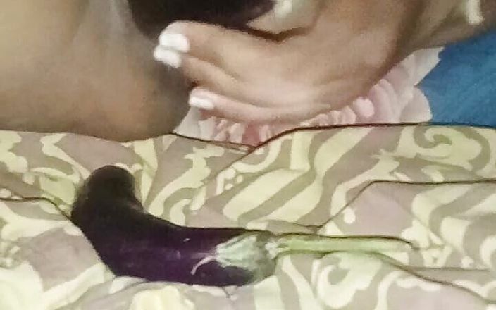 Indian Wife Eggplant Masturbation