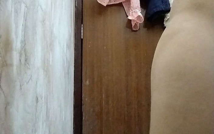 Indian Wife with Hot Figure Bathing