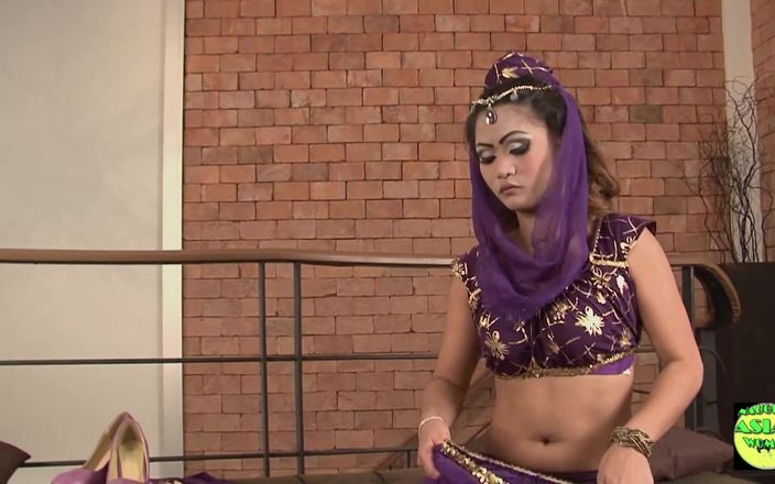 Indica Is an Asian Cosplaying Vixen That Gets Cum All Over Her Belly and Tits