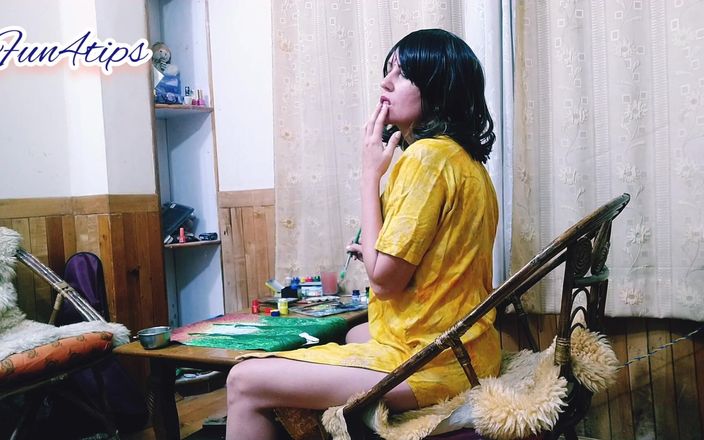 Lick Fingers Sexy in Beautiful Yellow Dress