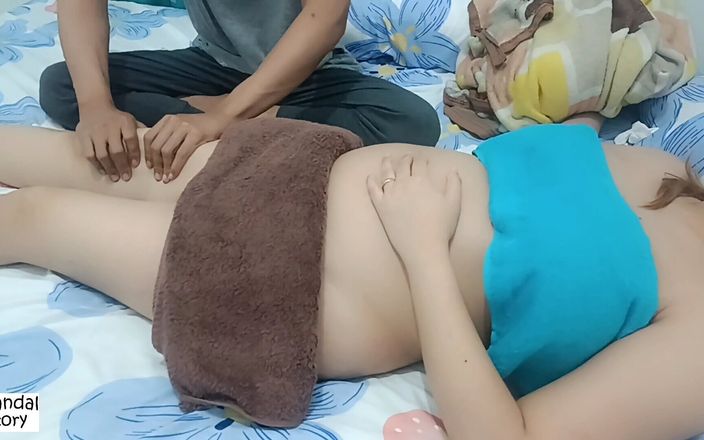 Massaging a Tired Beautiful Stepmom