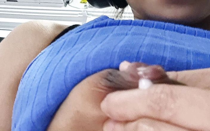 Milking my tits behind my mans back compilation