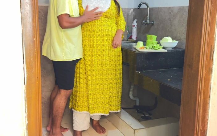 Neighbors Fuck New Wife While Cutting Vegetables in Kitchen