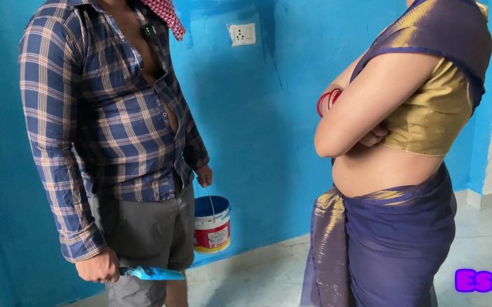 Painter's Wonder - on the Pretext of Painting the Wall, He Painted Stepsister's Pussy with His Penis