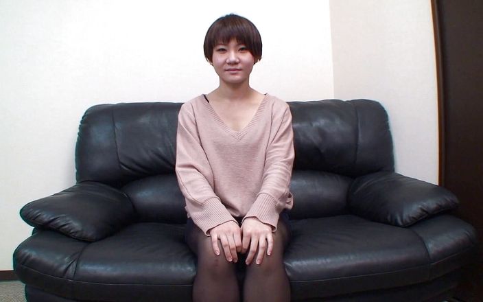 Petite Japanese short hair teen gets filled with creampie