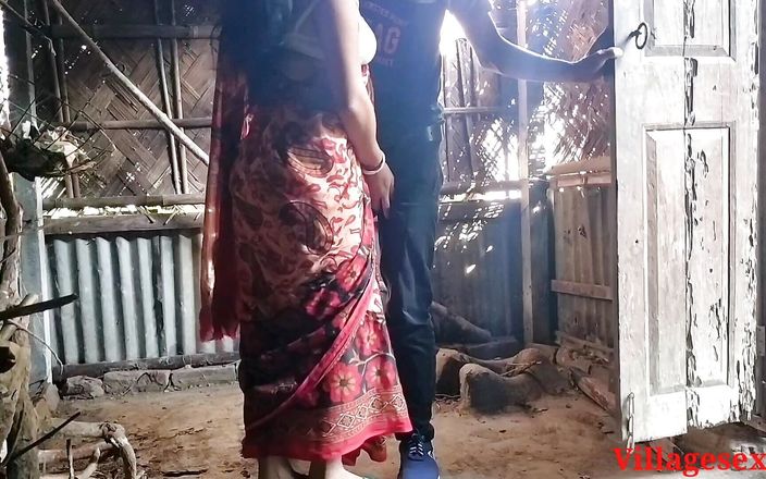 Red Saree Wife Outdoor Blowjob ( Official Video by Villagesex91)