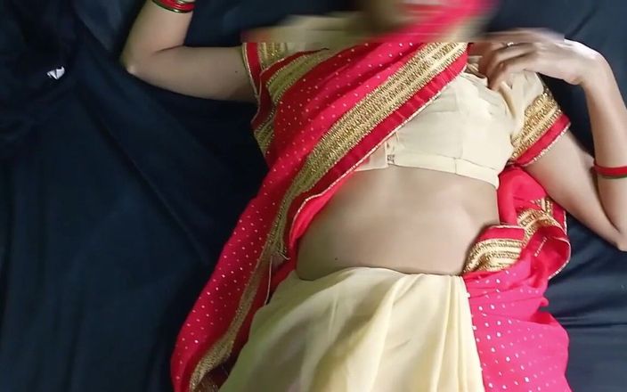 Sexy beautiful pink saree lady fucking in night