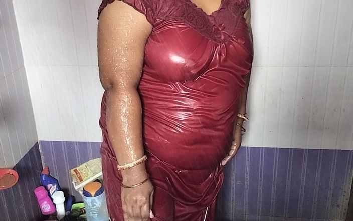 Sexy Stepmom Taking Shower in Birhroom