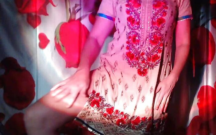 Sexy Strip Tease in Night Light