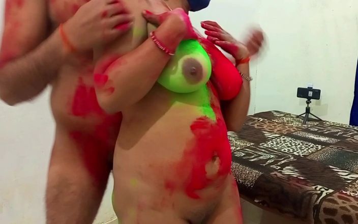 Sister-in-law's special ass and pussy fuck in Holi
