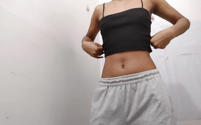 Skinny Latina Solo Riding on Huge and Moaning