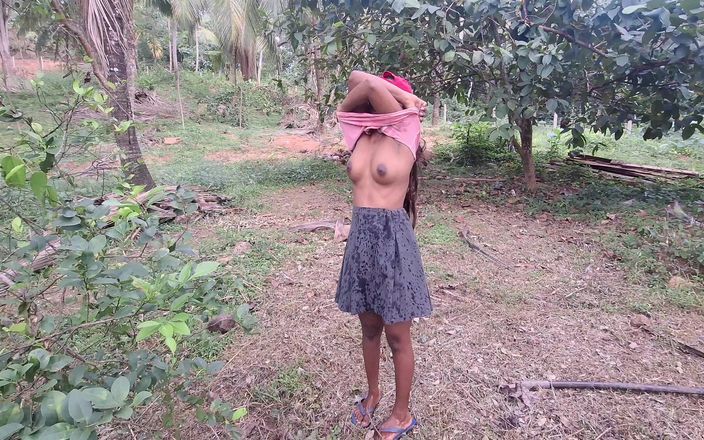 Stepbrother and Stepsister Hardcore Fuck Outdoor While Watering Flowers