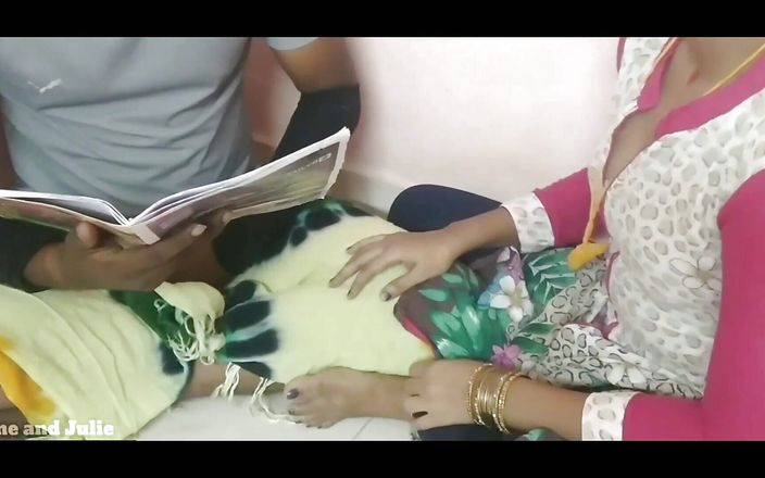 Tamil Stepmom Julie Teaching How to Have Sex with Her Step Son Taking Deepthroat and Cum in Her Mouth