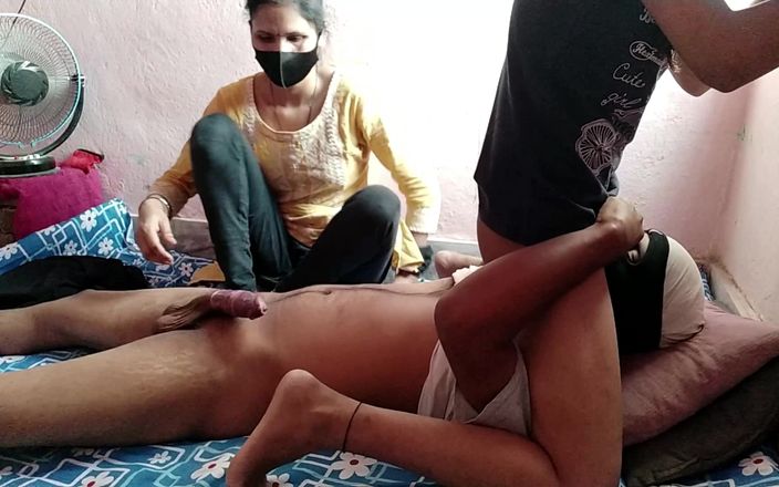 Threesome Sex with Step Sister and Best Friend Hindi Audio