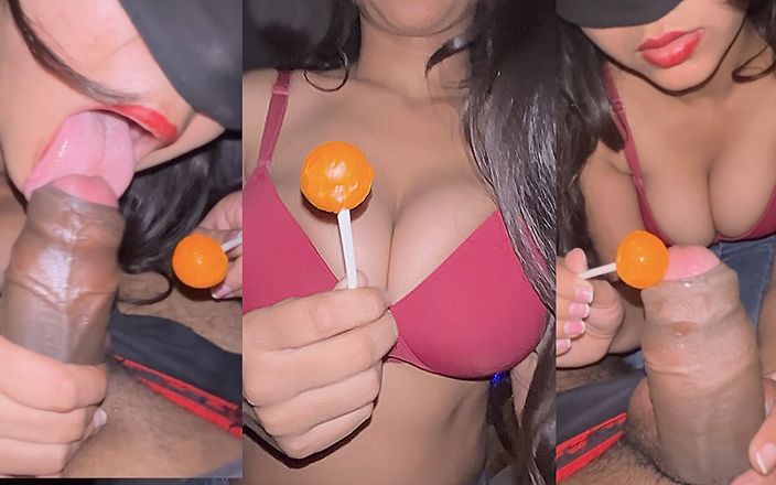 Very Hot Lollipop Blowjob by Delhi Girlfriend! Indian Desi Girl 18 Year Old