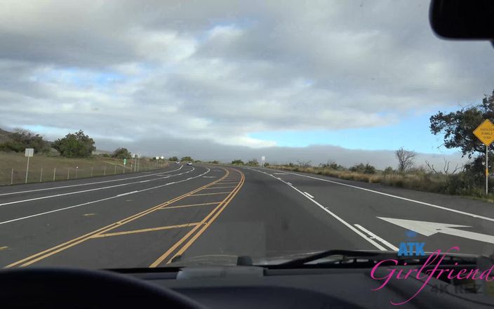 Vina gets naked and plays with herself during the drive in car