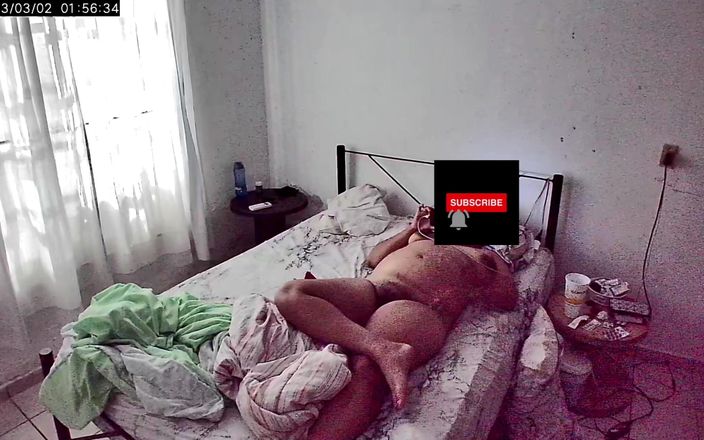 Watching my chubby pregnant wife through the bedroom camera