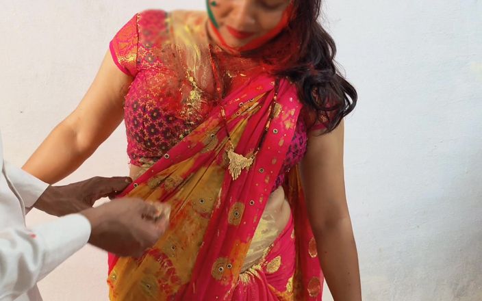 Wife Cheated Her Husband and Played Holi and Got Fucked with Husband's Freind